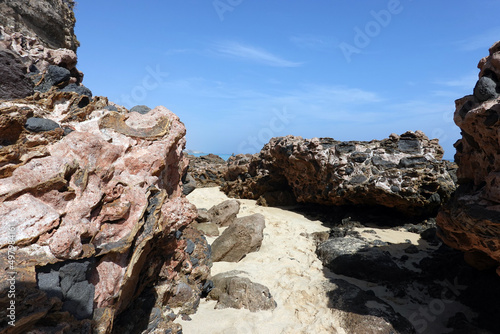 Steinkonglomerate an der Playa Piedras Caidas