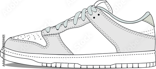Low Sneaker Vector Design Template 