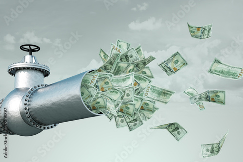 A lot of dollars flies out of the pipe. Passive income, dividends, investment income, oil price, sale of minerals, real estate, business, cash flow.