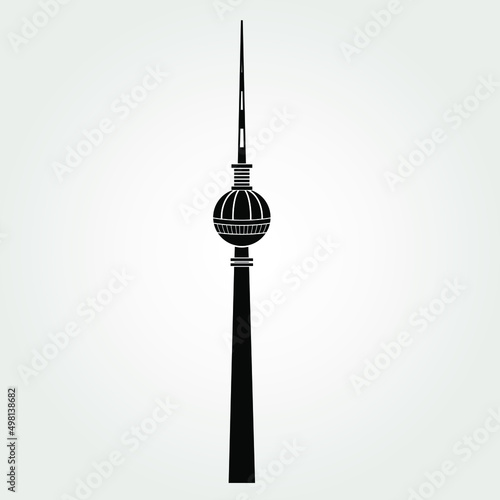 Berlin Television Tower icon. Fernsehturm Berlin. . Vector illustration