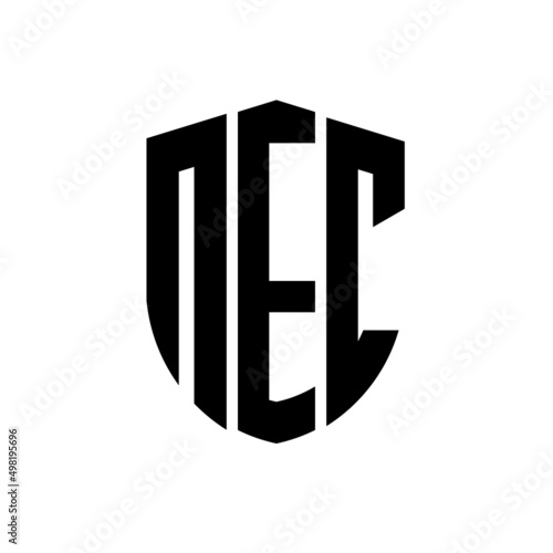 NEC letter logo design. NEC modern letter logo with black background. NEC creative letter logo. simple and modern letter logo. vector logo modern alphabet font overlap style. Initial letters NEC 