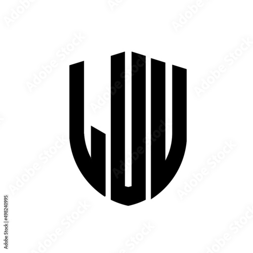 LUV letter logo design. LUV modern letter logo with black background. LUV creative letter logo. simple and modern letter logo. vector logo modern alphabet font overlap style. Initial letters LUV 