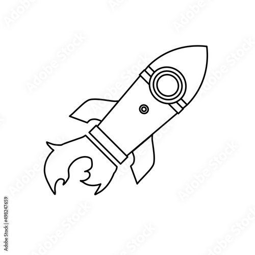 rakieta - ikona rakiety - ilostracjalineaet