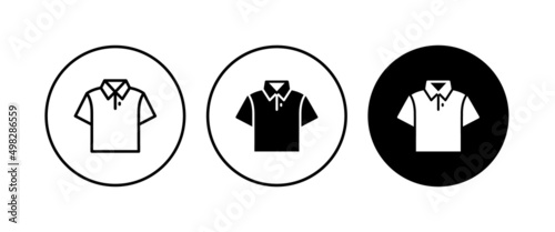 polo shirt icon Sport Training sign. wear and tear, T-shirt human uniform vector icon, modern concept