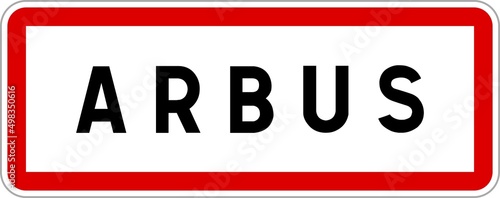 Panneau entrée ville agglomération Arbus / Town entrance sign Arbus