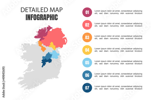 Modern Detailed Map Infographic of Ireland