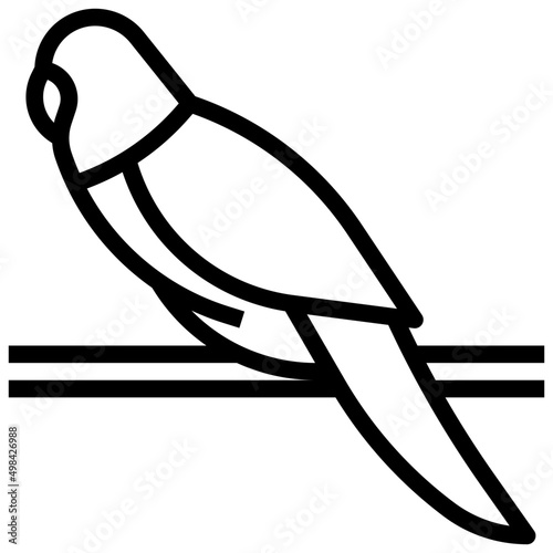 parakeet outline icon