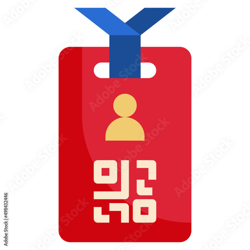 ID CARD flat icon