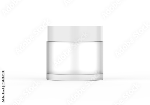 Matte Frosted glass jar mockup for branding and promotion, 3d render illustration.