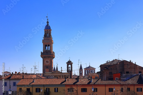 veduta di casale monferrato, italia, skyline of casale monferrato, italy 