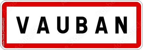 Panneau entrée ville agglomération Vauban / Town entrance sign Vauban
