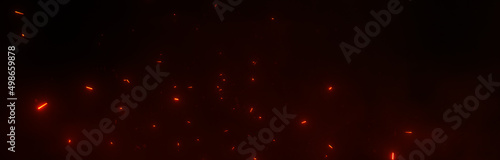 横長の重厚な飛び散る火花と火の粉 シリアス 戦場 戦争 軍事 ゲーム イメージ