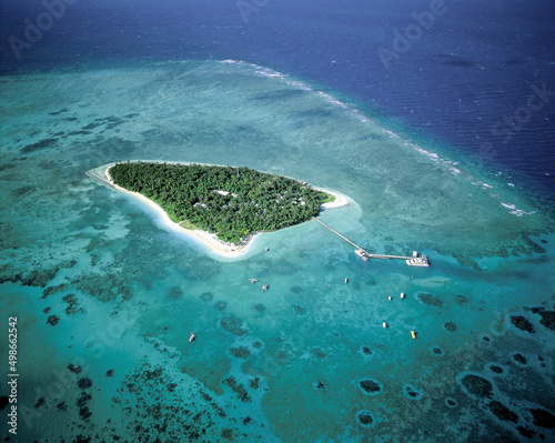 Green Island off the north Queensland coast on the Great Barrier reef near the town of Cairns.