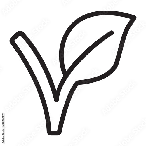 vegan line icon