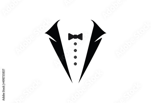 Tuxedo Man Logo Symbols Black Icons Template