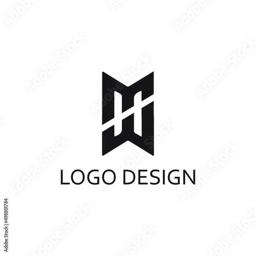 modern letter m double logo design template