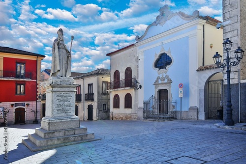 A small square in Nusco, a small village in the province of Avellino, Italy.