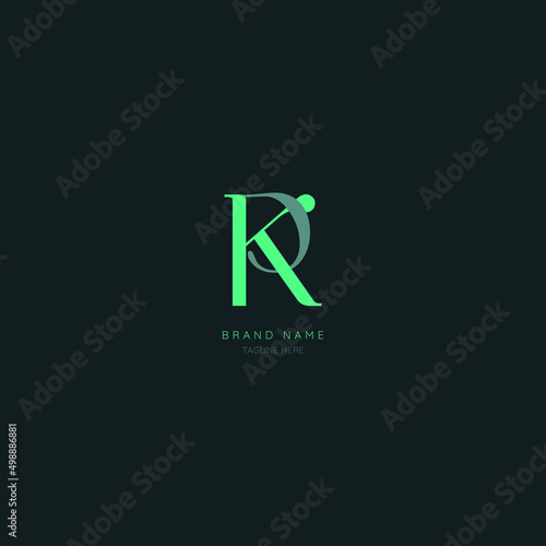 Letter PK or KP logo alphabet monogram initial based icon design
