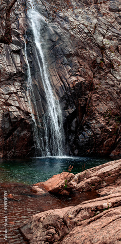 Sardegna, cascata di Piscina Irgas, nei monti di Villacidro, Italia, Europa 