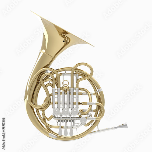 French Horn CG Rendering Image ホルン フレンチ ホルン
