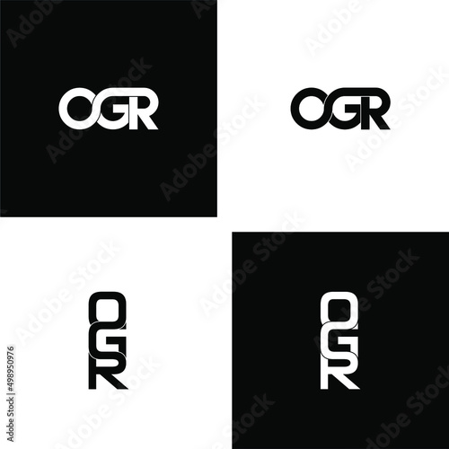 ogr letter original monogram logo design set