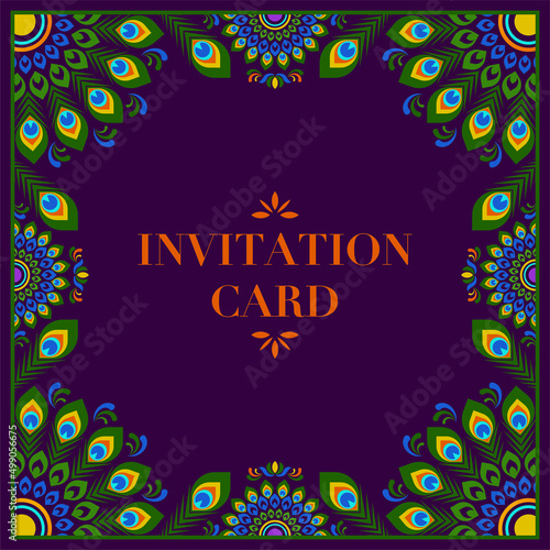 Indian wedding invitation card template