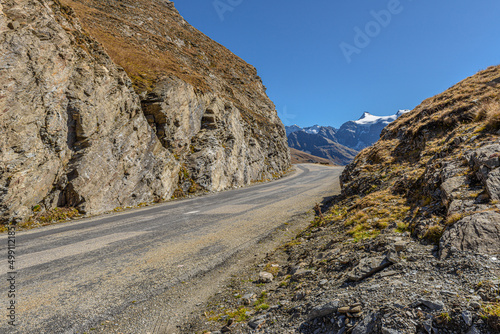 mountain pass road alps col de l'iseran