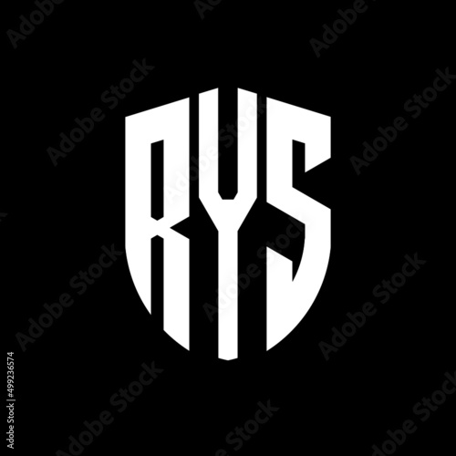 RYS letter logo design. RYS modern letter logo with black background. RYS creative letter logo. simple and modern letter logo. vector logo modern alphabet font overlap style. Initial letters RYS 