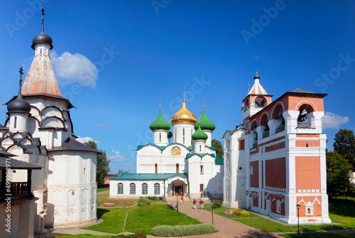 View of the architectural complex of the Spaso-Evfimiev Monastery. Suzdal, Vladimir region, Golden Ring, Russia