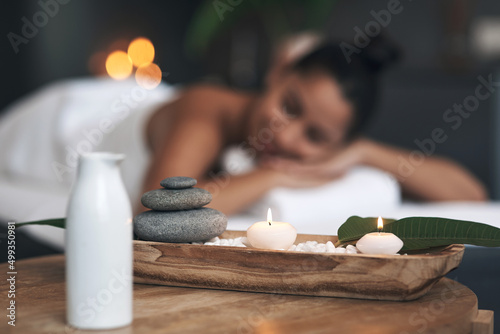 Feel all the good energy surround you. Closeup shot of a tranquil spa arrangement.