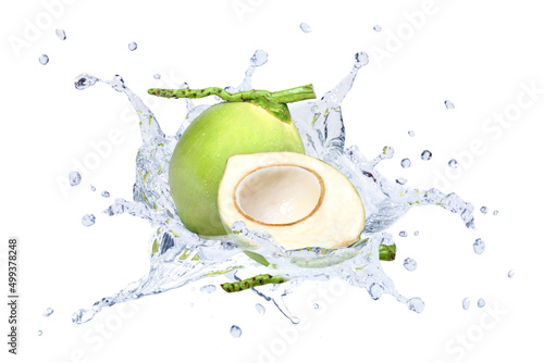 green coconut water splash
