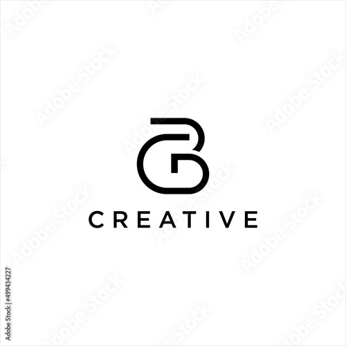 simple letter cb logo.monogram bc vector logotype