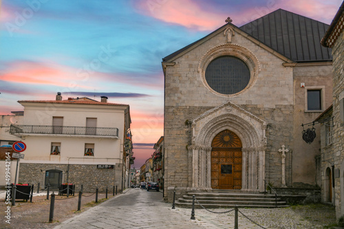 A church in Agnone, a medieval village in Molise region, Italy.