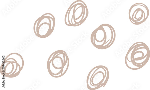 Abstract Scribble Rounded Shapes