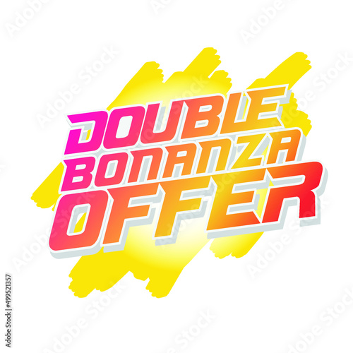 Double Bonanza Offer Vector Calligraphy