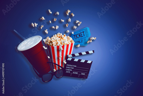 Conceptual photo of going to a movie theater
