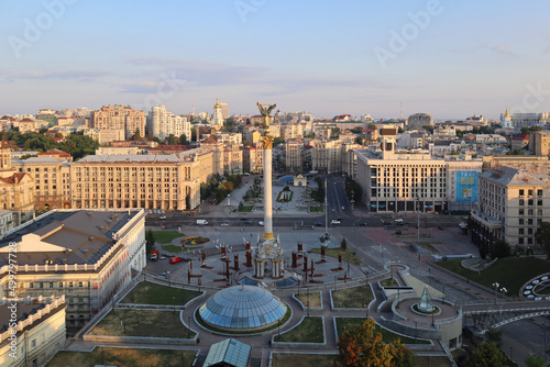 The central square of the city of Kyiv - "Independence Square"