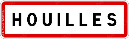 Panneau entrée ville agglomération Houilles / Town entrance sign Houilles