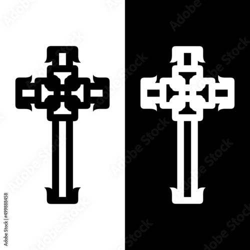 flat design vector christian cross icon christian cross symbol jesus church christian symbol for baptist or lutheran denomination
