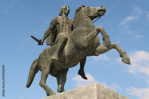 Statue of Alexander the Great at the seafront of Thessaloniki