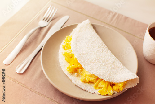 Tapioca with Eggs | A Typical northeastern Brazilian pancake food