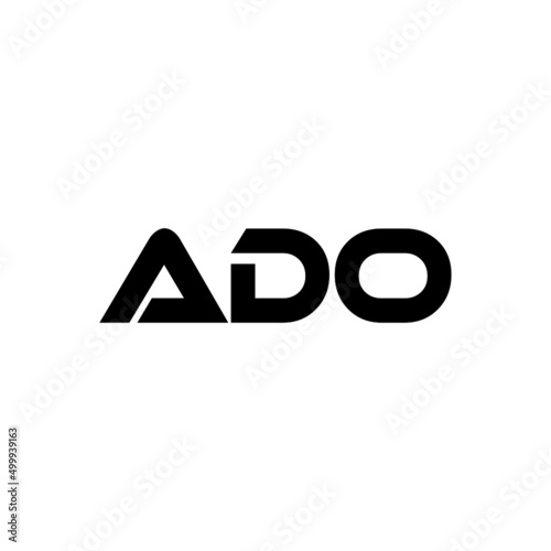 ADO letter logo design with white background in illustrator, vector logo modern alphabet font overlap style. calligraphy designs for logo, Poster, Invitation, etc.