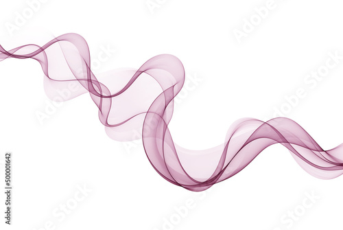 Abstract color wave design element. Smoky wavy transparent abstract wave.