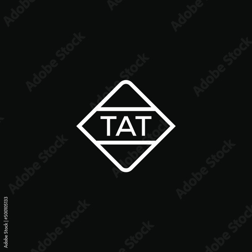  TAT 3 letter design for logo and icon. vector illustration.TAT monogram logo.