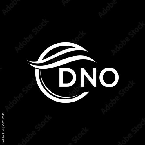 DNO letter logo design on black background. DNO creative initials letter logo concept. DNO letter design. 