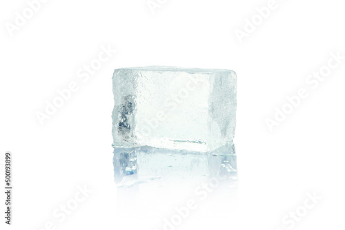 Ice cube for drinks isolated on white background