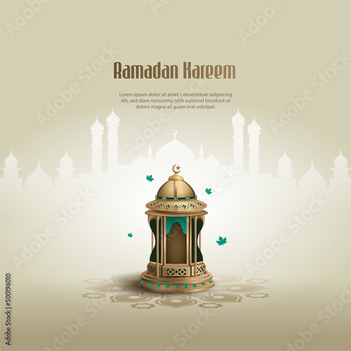 islamic greetings ramadan kareem card design