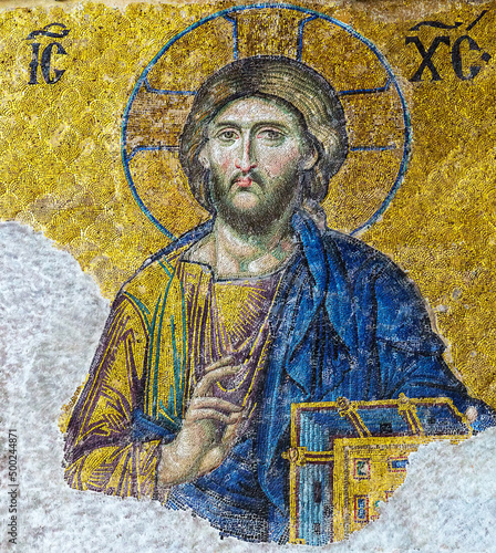 Jesus Christ icon Christian mosaic