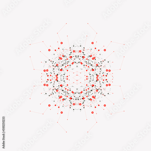 Abstract bright simple technology vector background. Connection structure