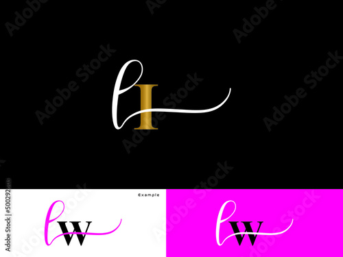 Initials LI Logo Icon, Signature Li il Letter Logo Image Vector For boutique or all kind of use